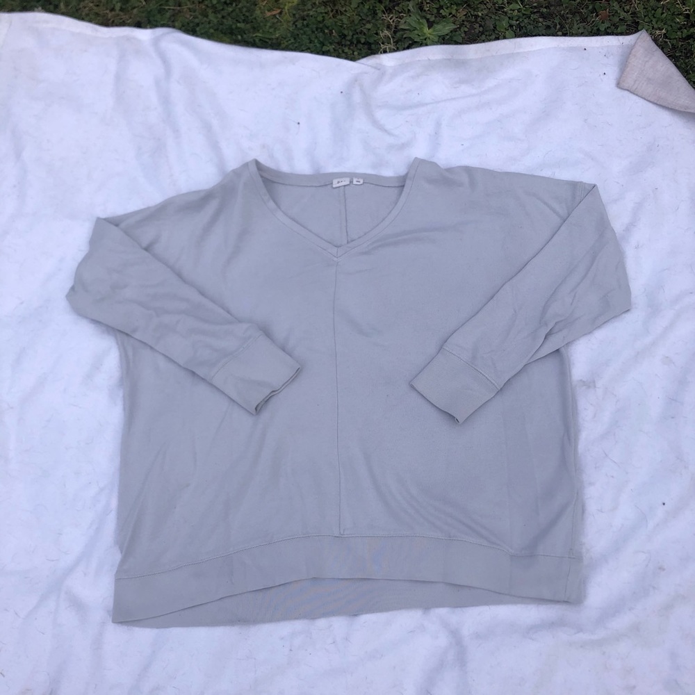 Gap dolman sweater v-neck blue grey sweatshirt L